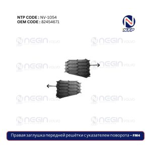 Правая заглушка передней решётки с указателем поворота – FM4